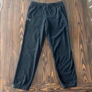 Under Armour Big Boys Black Fleece Sweatpants Size Large